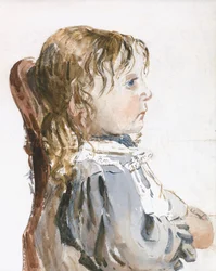 Mädchen in einer Schürze