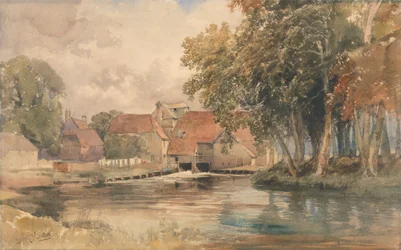 Bauernhaus am Fluss