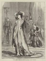 Szene aus Medea in Korinth, im Lyceum Theatre