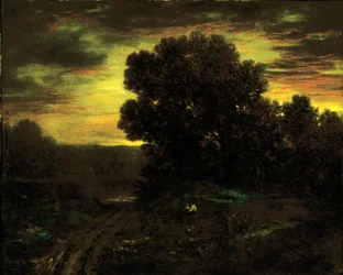 Flusslandschaft bei Sonnenuntergang