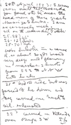 Letzte Zeilen geschrieben von Dr. David Livingstone, Illustration aus 