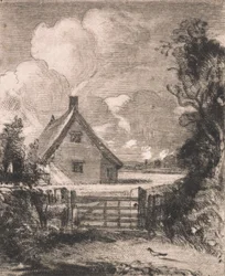 Hütte in einem Kornfeld