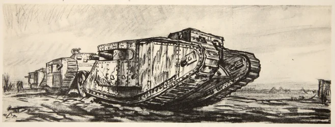 Eine Reihe von Panzern, Illustration aus 