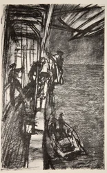 Off Havre: Aufnahme des Lotsen an Bord eines Hospitalschiffs, Illustration aus 