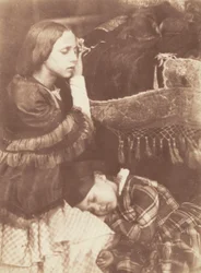 Die drei Schläfer: Sophia Finlay, Harriet Farnie und Brownie, um 1845