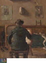 Der Künstler in seinem Atelier