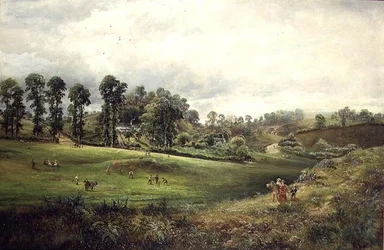 Ein Dorfs Cricketspiel