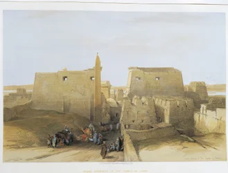Ägypten, Tempel in Luxor, Gravur von David Roberts