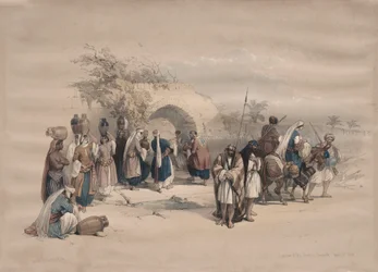Brunnen der Jungfrau, Nazareth, 1839