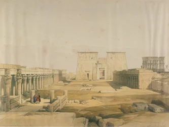 Großer Zugang zum Tempel von Philae, Nubien, aus Ägypten und Nubien, Bd. 1