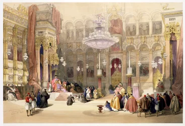 Griechische Kirche des Heiligen Grabes, Jerusalem, 11. April 1839, Tafel 4 aus Band I von 