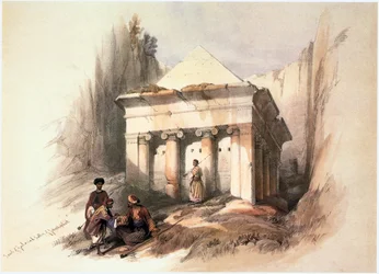 Im Heiligen Land: Jerusalem, Grab von Zacharias, Kidrontal (Gravur)