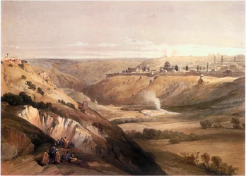 Im Heiligen Land: Jerusalem, gesehen vom Ölberg (Gravur)