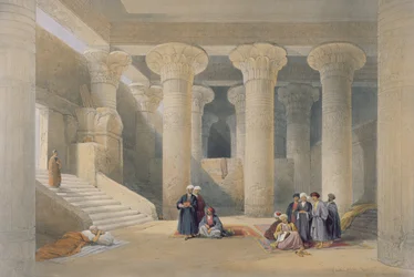 Innenansicht des Tempels von Esna, Oberägypten, aus 