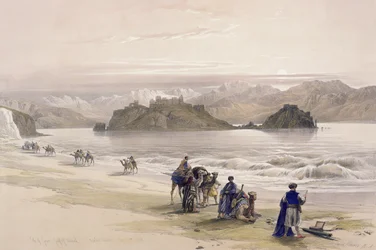 Insel Graie, Golf von Akabah, Arabia Petraea, 27. Februar 1839, Tafel 108 aus Band III von 