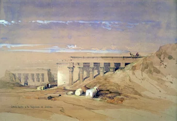 Seitenansicht des Tempels namens Typhonaeum in Dendera, Ägypten, 19. Jahrhundert