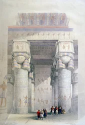Portikus des Tempels von Dendera, 19. Jahrhundert