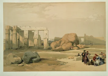 Überreste des großen Kolosses von Theben