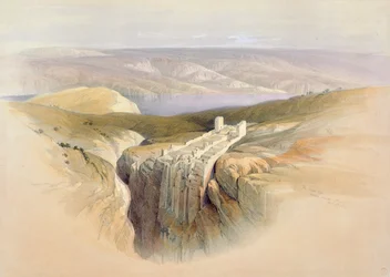 Das Tote Meer in Richtung Moab, 4. April 1839, Platte 50 aus Band II von 