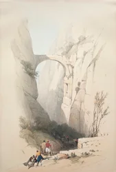 Triumphbogen über die Schlucht nach Petra, 1839