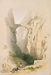 Triumphbogen, der die Schlucht nach Petra überquert, Platte 95 aus Band III von 