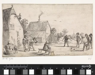 Bauern spielen Boule