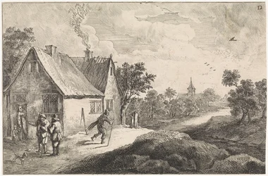 Bauerngehöft mit Figuren