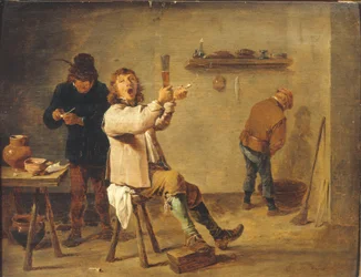 La Chanson à boire Bauern trinken in einer Taverne