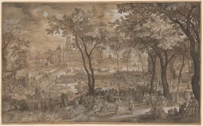 Venezianische Feier in einem Schlossgarten