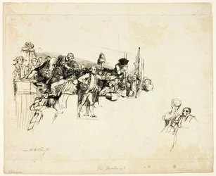Charles James Fox auf dem Wahlkampf in Covent Garden