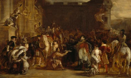 Der Einzug von George IV. im Palast von Holyroodhouse