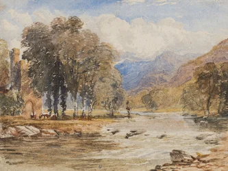 Flusslandschaft, wahrscheinlich Schottland
