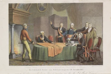 Übernahme der hohen Regierung durch das Dreimännerkollegium im Namen des Prinzen von Oranien, 21. November 1813