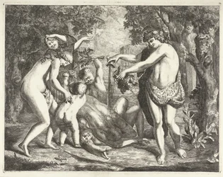 Landschaft mit Bacchanal, mit Bacchus