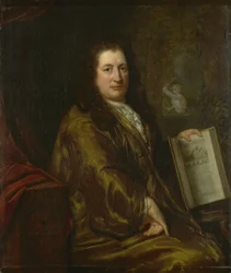 Porträt von Caspar Commelin, Buchhändler, Zeitungsverleger und Autor der offiziellen Geschichte von Amsterdam 