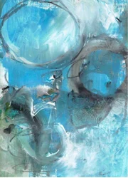 Abstrakter Blauer Fluss
