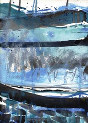 Winter Blaue Landschaft