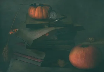 Stimmungsvolle Herbstbücher Stillleben
