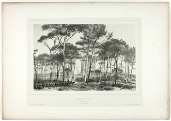 Kampf in Pamfili, aus Souvenirs d’Italie: Expédition de Rome