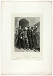 Hingabe des katholischen Klerus in Rom, 30. April 1849, aus Souvenirs d’Italie: Expédition de Rome