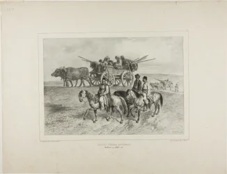 Familie reisender ungarischer Zigeuner, Moldawien, 19. Juli 1837
