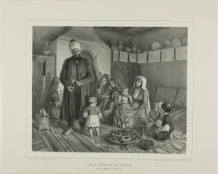 Tartar-Familie in ihrem Zuhause, Kapskhor, Krim, 21. Oktober 1837