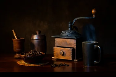 Rustikales Kaffee Stillleben