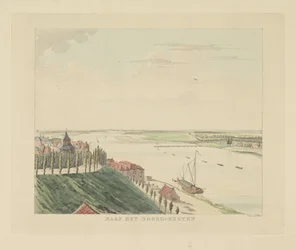Ansicht des Valkhofs und der Waal nordwestlich von Nijmegen