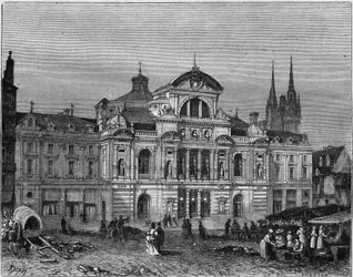 Außenansicht des Grand Théâtre von Angers, fertiggestellt 1871 nach den Plänen des Architekten Lucien Botrel. Maine et Loire (49)