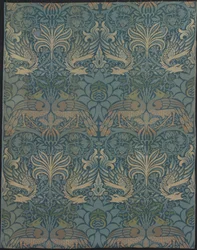 Tafel mit dem Titel Pfau und Drache