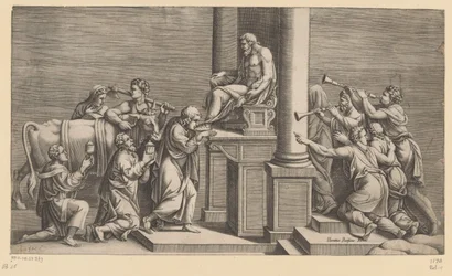 Opfer eines Stiers an Jupiter