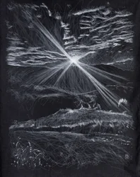 Gegenlicht Berge Weg, 2024