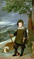 Prinz Balthasar Carlos als Jäger gekleidet, 1635-36