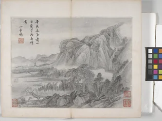 Album mit Landschaftsgemälden